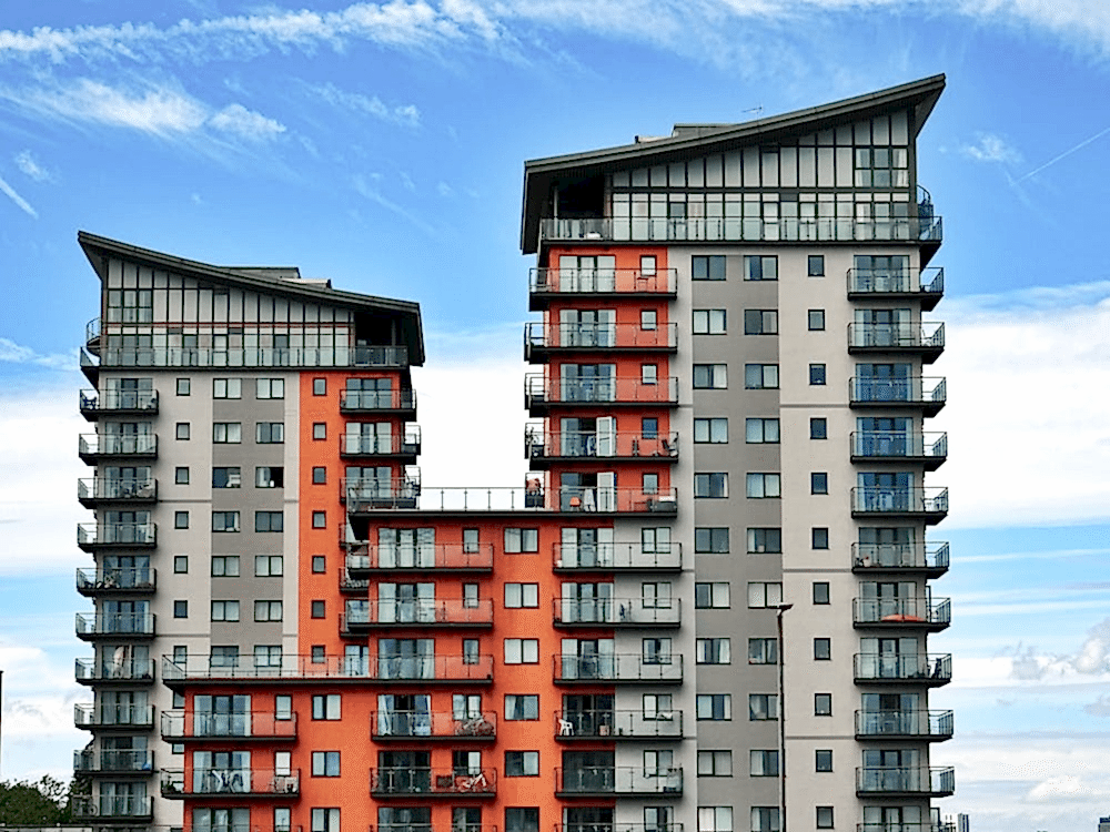A high-rise apartment building